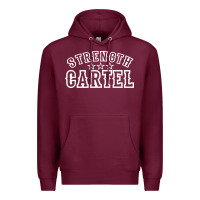 Burgundy strength cartel Premium Hoodie - artisFamous