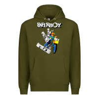 Army Green paperboy Premium Hoodie - artisFamous