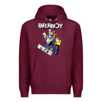 Burgundy paperboy Premium Hoodie - artisFamous