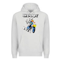 Dove Grey paperboy Premium Hoodie - artisFamous