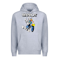 Heather Grey paperboy Premium Hoodie - artisFamous