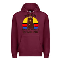Burgundy funny beer because murder is wrong for drinking men lover Premium Hoodie - artisFamous