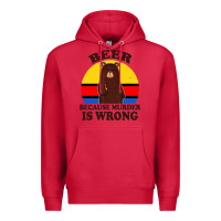 Cardinal funny beer because murder is wrong for drinking men lover Premium Hoodie - artisFamous