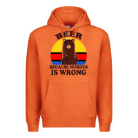 Carrot funny beer because murder is wrong for drinking men lover Premium Hoodie - artisFamous