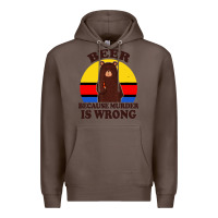 Coffee funny beer because murder is wrong for drinking men lover Premium Hoodie - artisFamous