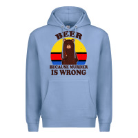 Colony Blue funny beer because murder is wrong for drinking men lover Premium Hoodie - artisFamous