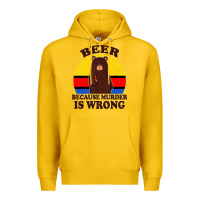 Lemon funny beer because murder is wrong for drinking men lover Premium Hoodie - artisFamous