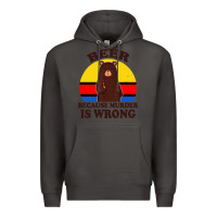 Smoke funny beer because murder is wrong for drinking men lover Premium Hoodie - artisFamous