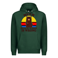 Sports Green funny beer because murder is wrong for drinking men lover Premium Hoodie - artisFamous