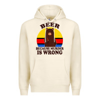 Tofu funny beer because murder is wrong for drinking men lover Premium Hoodie - artisFamous
