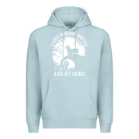Blue Mist i love horror movies and my corgi funny corgi Premium Hoodie - artisFamous