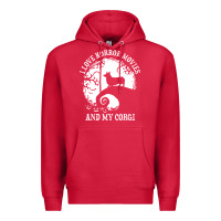Cardinal i love horror movies and my corgi funny corgi Premium Hoodie - artisFamous