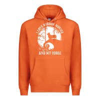 Carrot i love horror movies and my corgi funny corgi Premium Hoodie - artisFamous