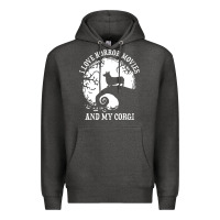 Charcoal Heather i love horror movies and my corgi funny corgi Premium Hoodie - artisFamous