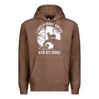 Chestnut i love horror movies and my corgi funny corgi Premium Hoodie - artisFamous
