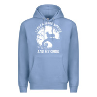 Colony Blue i love horror movies and my corgi funny corgi Premium Hoodie - artisFamous