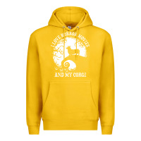 Lemon i love horror movies and my corgi funny corgi Premium Hoodie - artisFamous