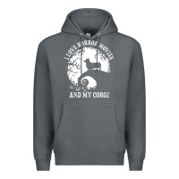 Rock i love horror movies and my corgi funny corgi Premium Hoodie - artisFamous