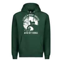 Sports Green i love horror movies and my corgi funny corgi Premium Hoodie - artisFamous