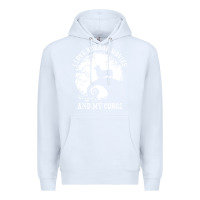 White i love horror movies and my corgi funny corgi Premium Hoodie - artisFamous