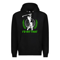 Black id hit that funny golfing golf Premium Hoodie - artisFamous