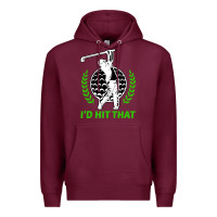 Burgundy id hit that funny golfing golf Premium Hoodie - artisFamous