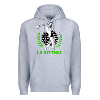 Heather Grey id hit that funny golfing golf Premium Hoodie - artisFamous