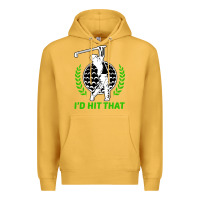 Mustard id hit that funny golfing golf Premium Hoodie - artisFamous