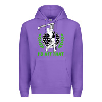 Purple id hit that funny golfing golf Premium Hoodie - artisFamous
