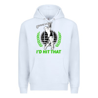 White id hit that funny golfing golf Premium Hoodie - artisFamous