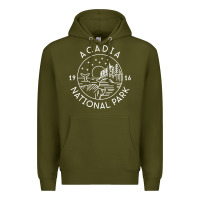 Army Green a.ca.di.a national park 1916 mai.ne bar harbor t sh Premium Hoodie - artisFamous