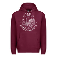 Burgundy a.ca.di.a national park 1916 mai.ne bar harbor t sh Premium Hoodie - artisFamous