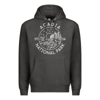 Charcoal Heather a.ca.di.a national park 1916 mai.ne bar harbor t sh Premium Hoodie - artisFamous