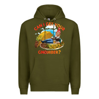 Army Green taco gnome thinks you're cute Premium Hoodie - artisFamous