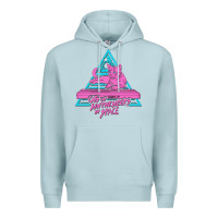 Blue Mist Cats on Synthesizers in Space Premium Hoodie - artisFamous
