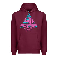 Burgundy Cats on Synthesizers in Space Premium Hoodie - artisFamous