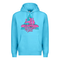 Ocean Blue Cats on Synthesizers in Space Premium Hoodie - artisFamous