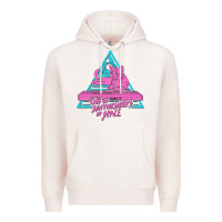 Pale Pink Cats on Synthesizers in Space Premium Hoodie - artisFamous