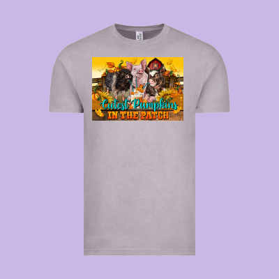 Cutest Pumpkin In The Patch Pig Vintage Tee Designed By Lillyallendesigns