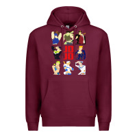 Burgundy jojo adventure Premium Hoodie - artisFamous
