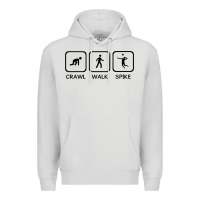 Dove Grey crawl walk spike volleyball Premium Hoodie - artisFamous