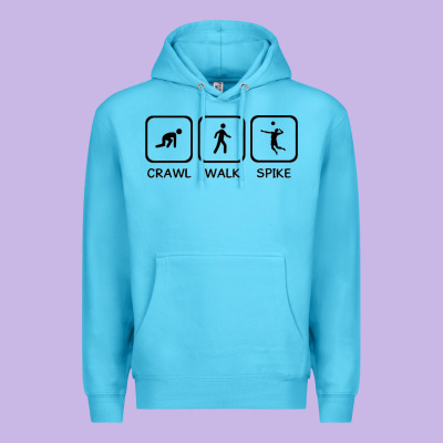 Crawl Walk Spike Volleyball Premium Hoodie Designed By Artisfamous