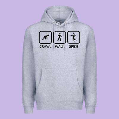 Crawl Walk Spike Volleyball Premium Hoodie Designed By Artisfamous