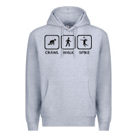 Heather Grey crawl walk spike volleyball Premium Hoodie - artisFamous
