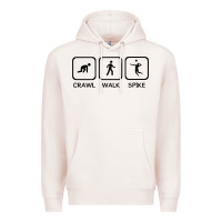 Pale Pink crawl walk spike volleyball Premium Hoodie - artisFamous