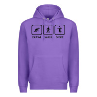 Purple crawl walk spike volleyball Premium Hoodie - artisFamous