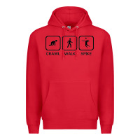 Red crawl walk spike volleyball Premium Hoodie - artisFamous