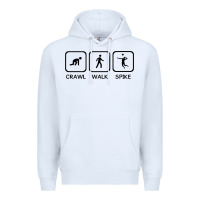 White crawl walk spike volleyball Premium Hoodie - artisFamous