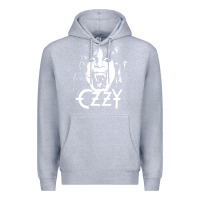 Heather Grey crazy train vintage rock Premium Hoodie - artisFamous