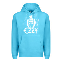 Ocean Blue crazy train vintage rock Premium Hoodie - artisFamous